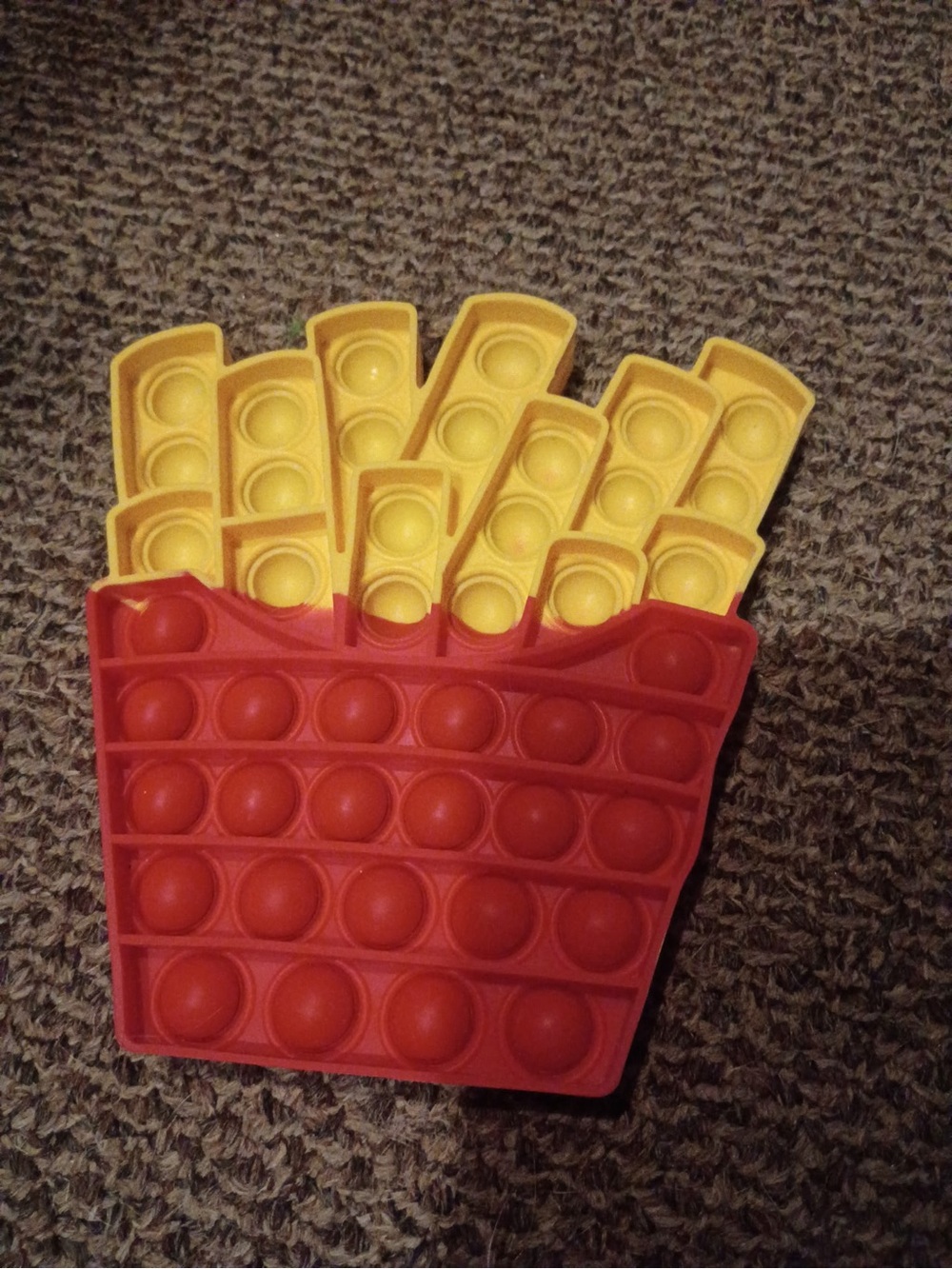 Yellow & Red French Fry Pop-It Fidget Toy - Home Party Supplies